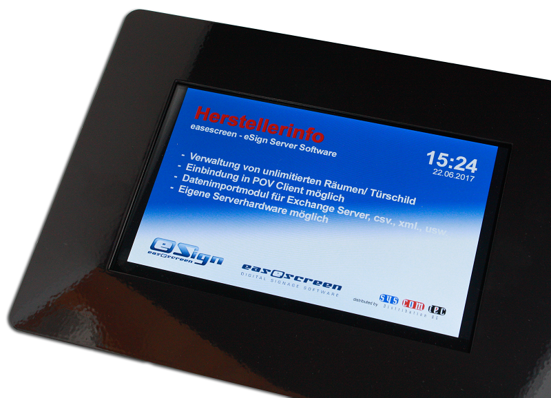 syscomtec Türschild Unterputzrahmen 10,1